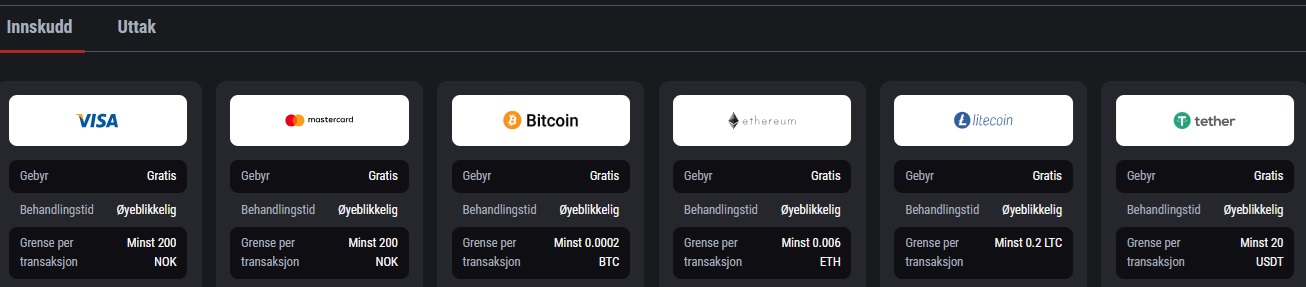 king billy casino betaling