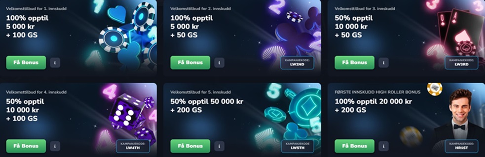 luckywins casino bonus