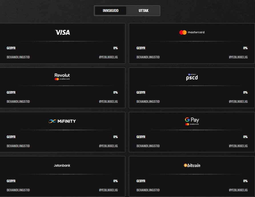jokery betalingsmetoder