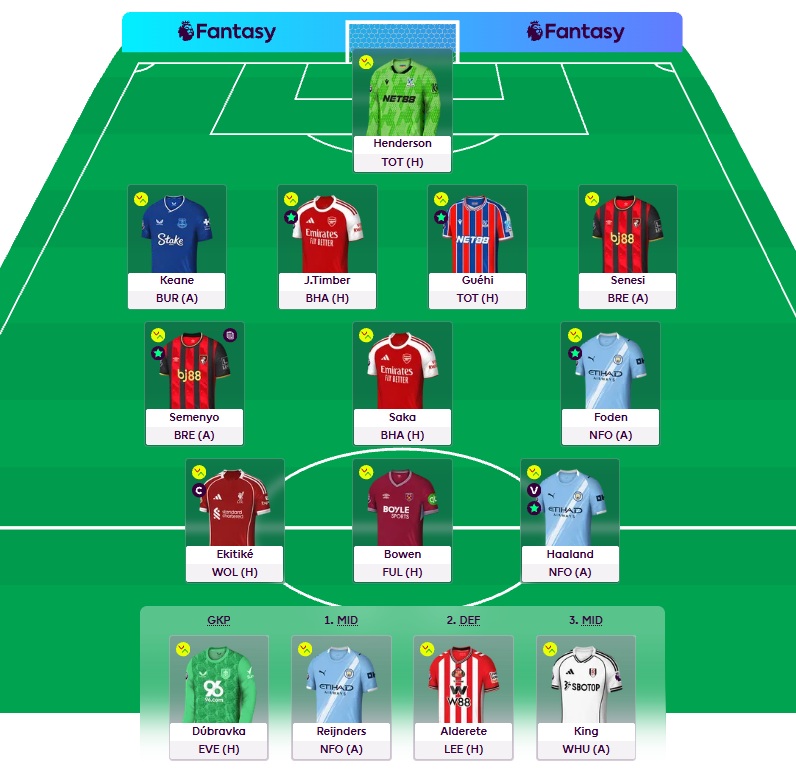 fantasy gameweek 18