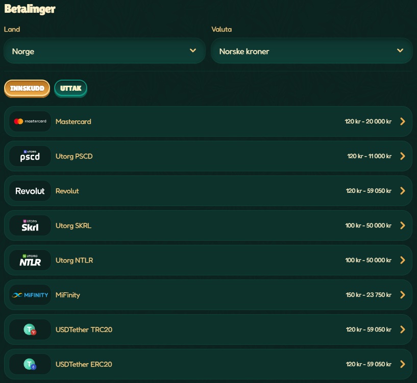 gokong casino betalingsmetoder