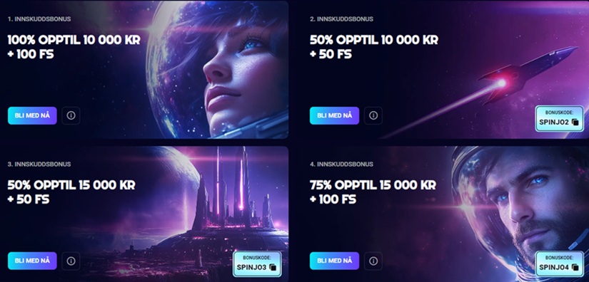 spinjo casino velkomstbonus