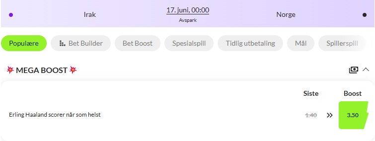 erling haaland scorer anytime odds boost